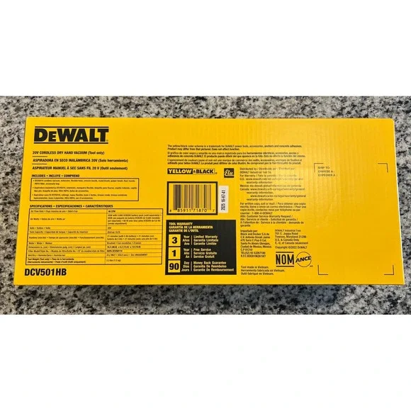 DEWALT 20V MAX Cordless Dry Hand Vacuum Tool Only DCV501HB New In Box - Picture 6 of 7